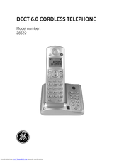 Ge cordless phone dect 6.0 user manual